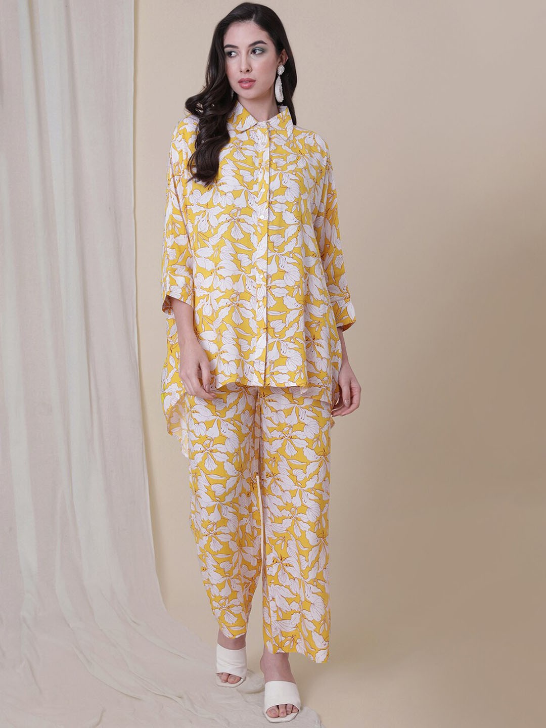 

Be Indi Floral Printed Co-Ord Set, Yellow