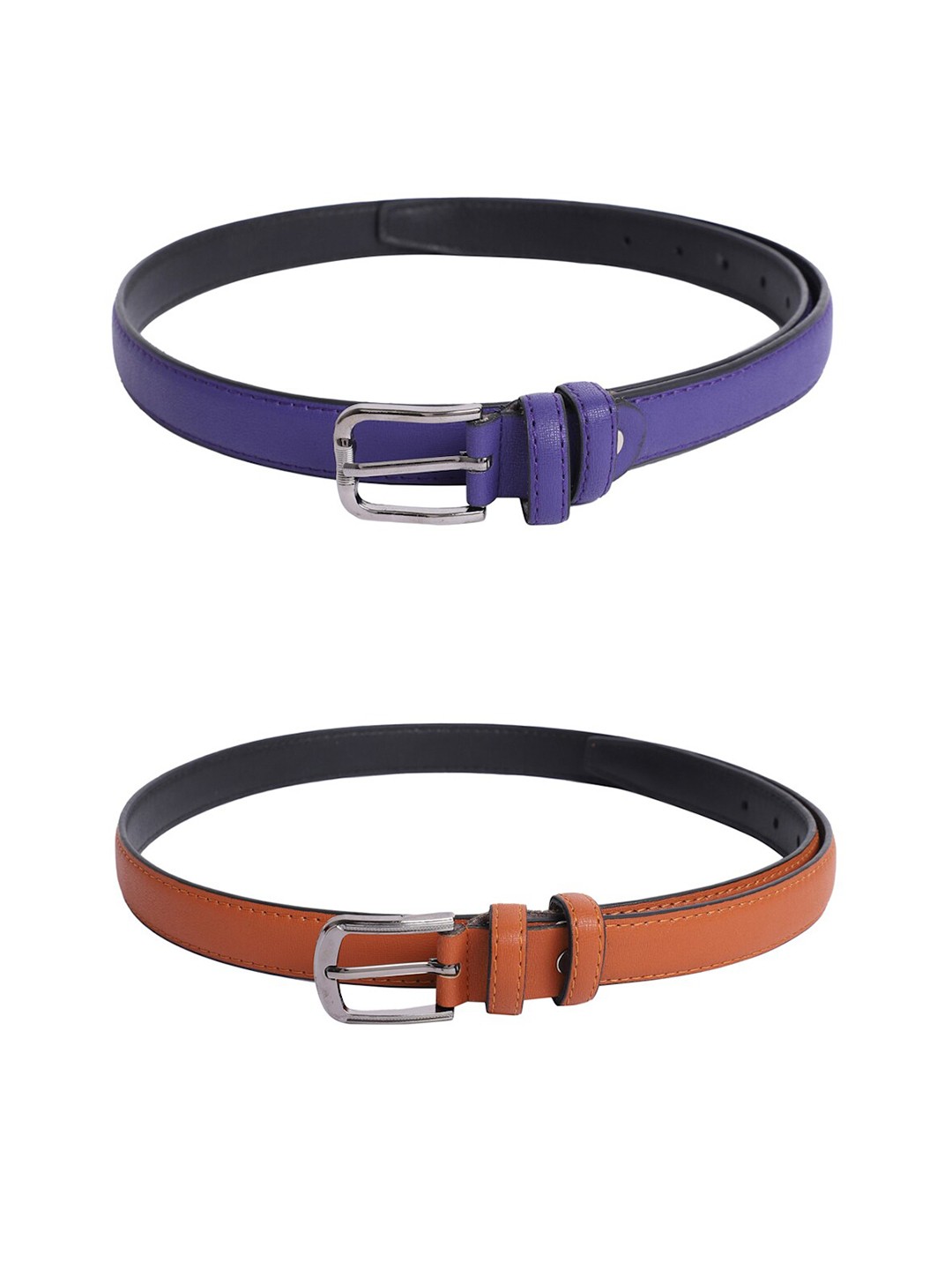 

The Mini NEEDLE Women Pack Of 2 Slim Tang Belt, Purple