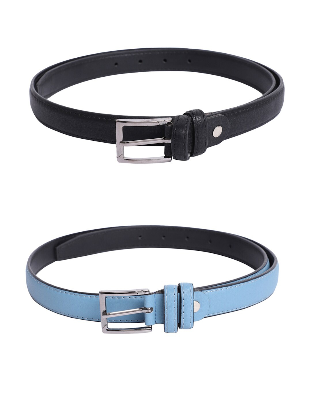 

The Mini NEEDLE Women Pack Of 2 Slim Tang Belt, Blue