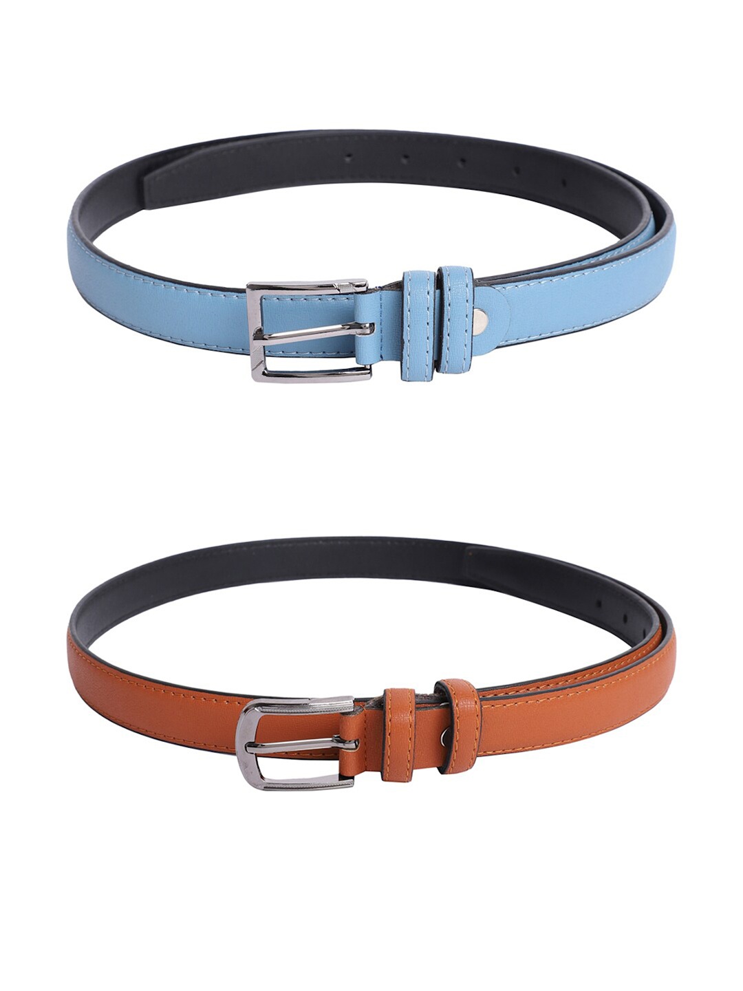 

The Mini NEEDLE Women Pack Of 2 Slim Tang Belt, Blue