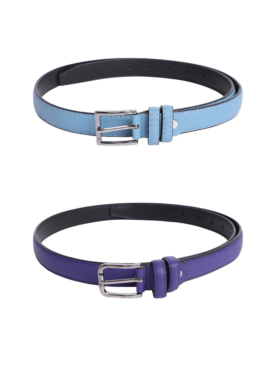 

The Mini NEEDLE Women Pack Of 2 Slim Tang Belt, Blue