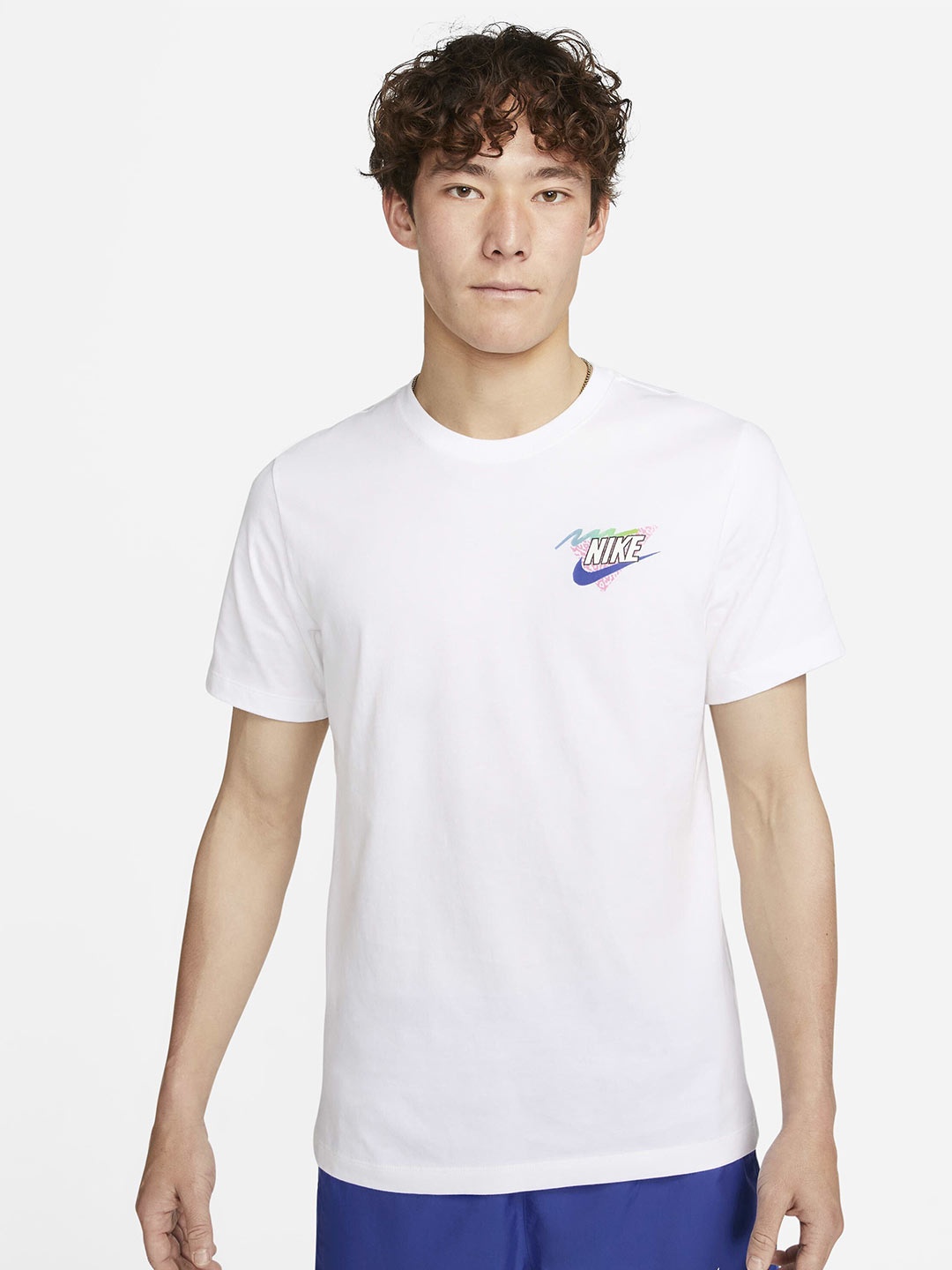 

Nike Sportswear Men Logo Printed Cotton T-Shirt, White