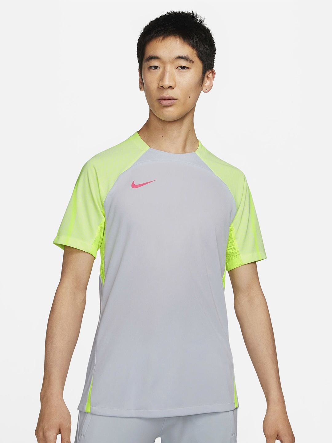 

Nike Men Dri-Fit Strike Short-Sleeve Football T-Shirt, Grey