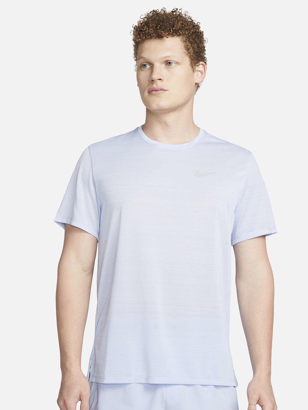 

Nike Men Dry-Fit Miler Short Sleeves Running T-Shirt, Blue