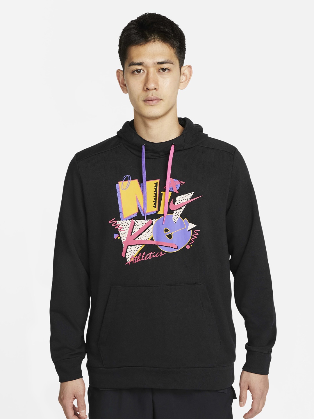 

Nike Dri-FIT Printed Pullover Training Hooded T-shirt, Black