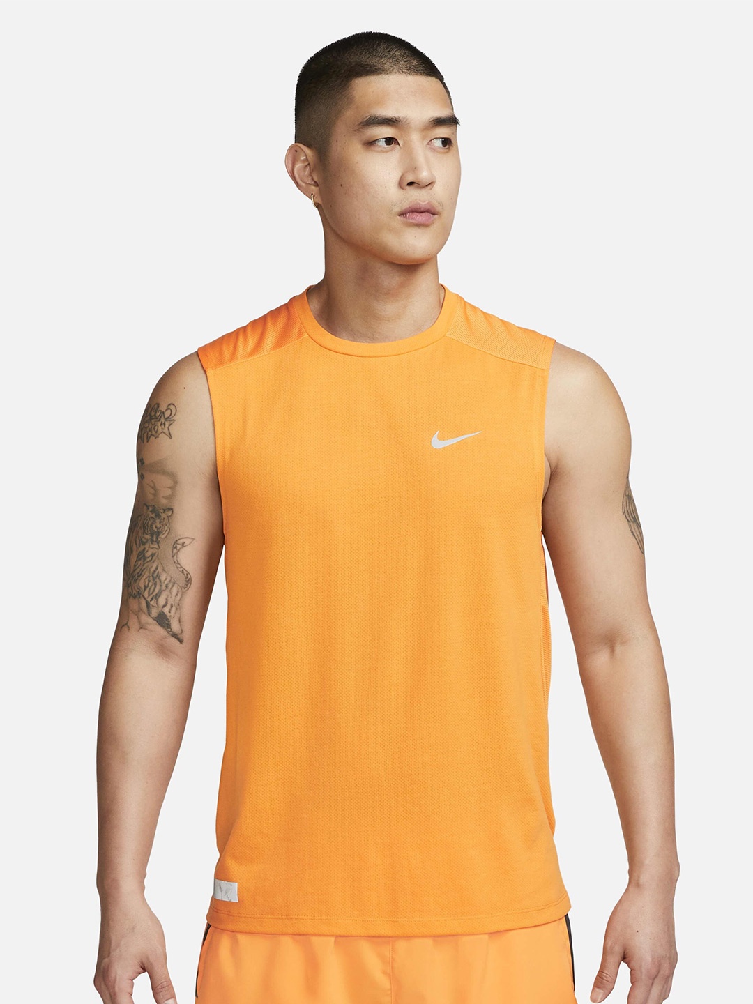 

Nike Men Dri-FIT Run Division Rise 365 Running Tank T-Shirt, Orange