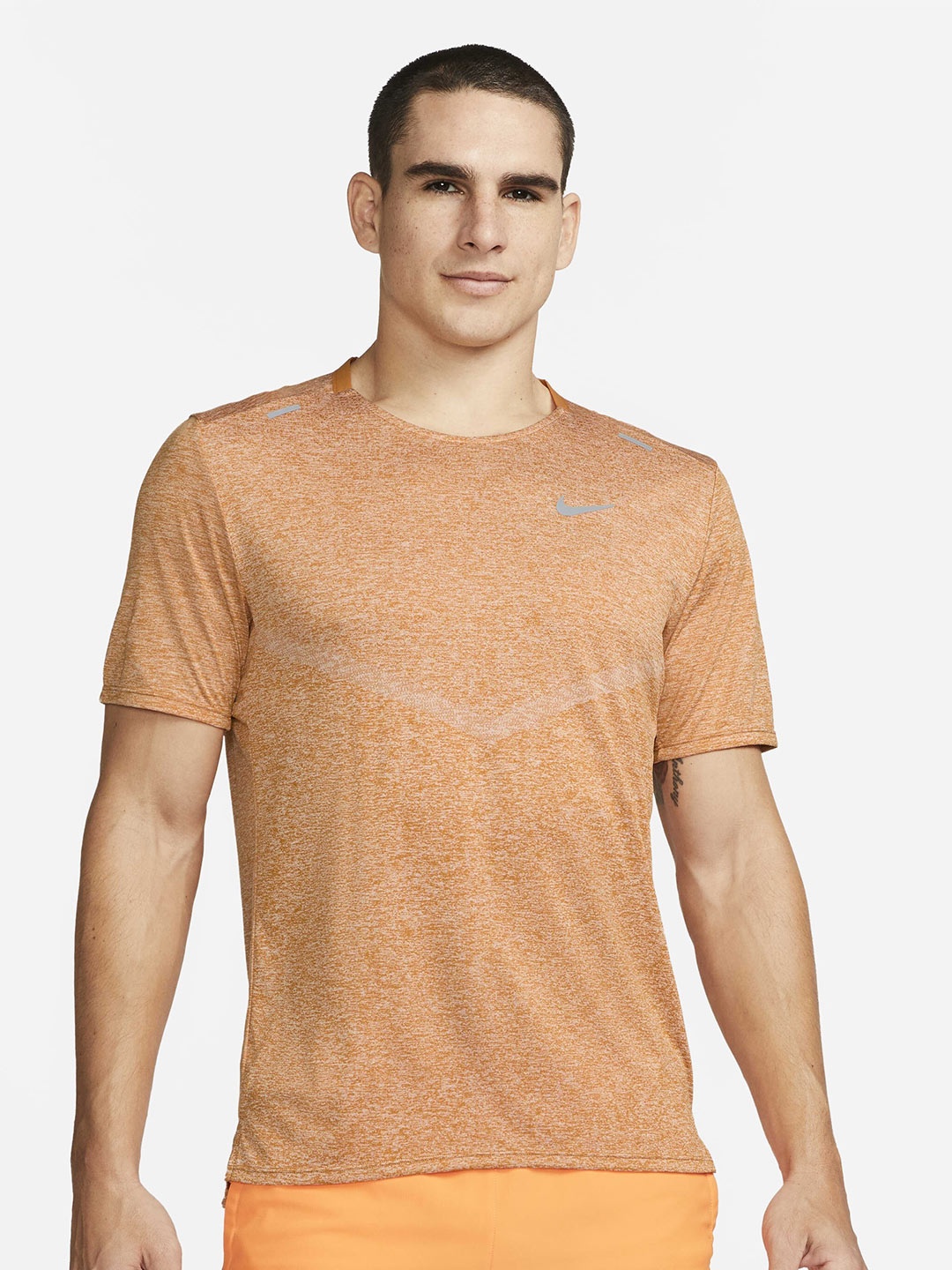 

Nike Dri-FIT Rise 365 Short-Sleeves Running T-Shirt, Orange