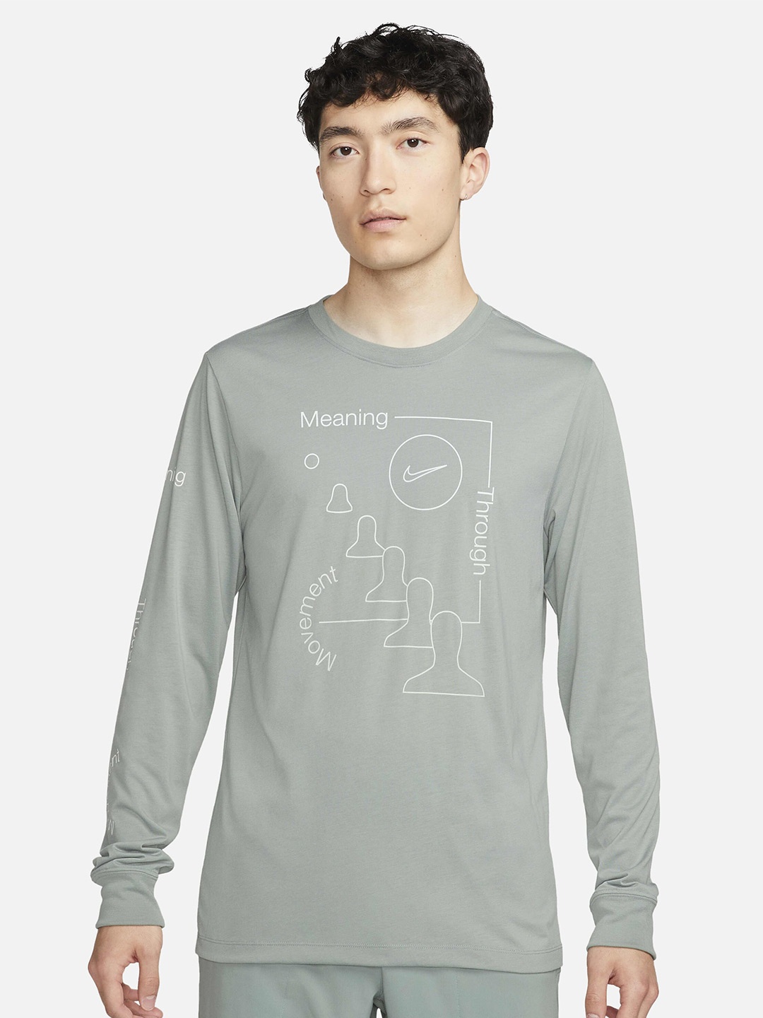 

Nike Yoga Long-Sleeve T-Shirt, Grey