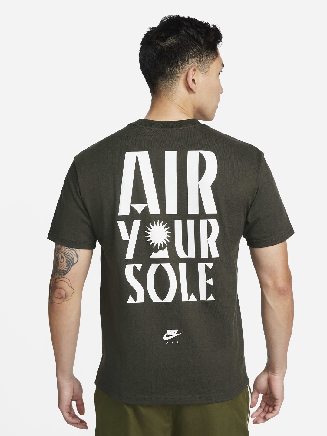 

Nike Sportswear Max90 Logo Printed Cotton T-Shirt, Green