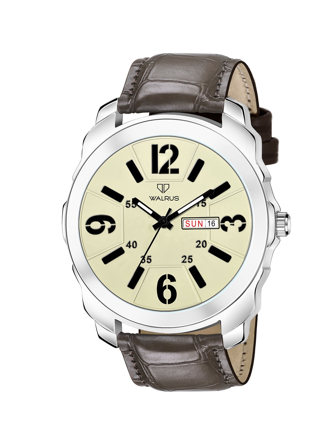 

Walrus Men Printed Dial & Brown Straps Analogue Watch WWTM-MVRK-XII-010907_D, Cream
