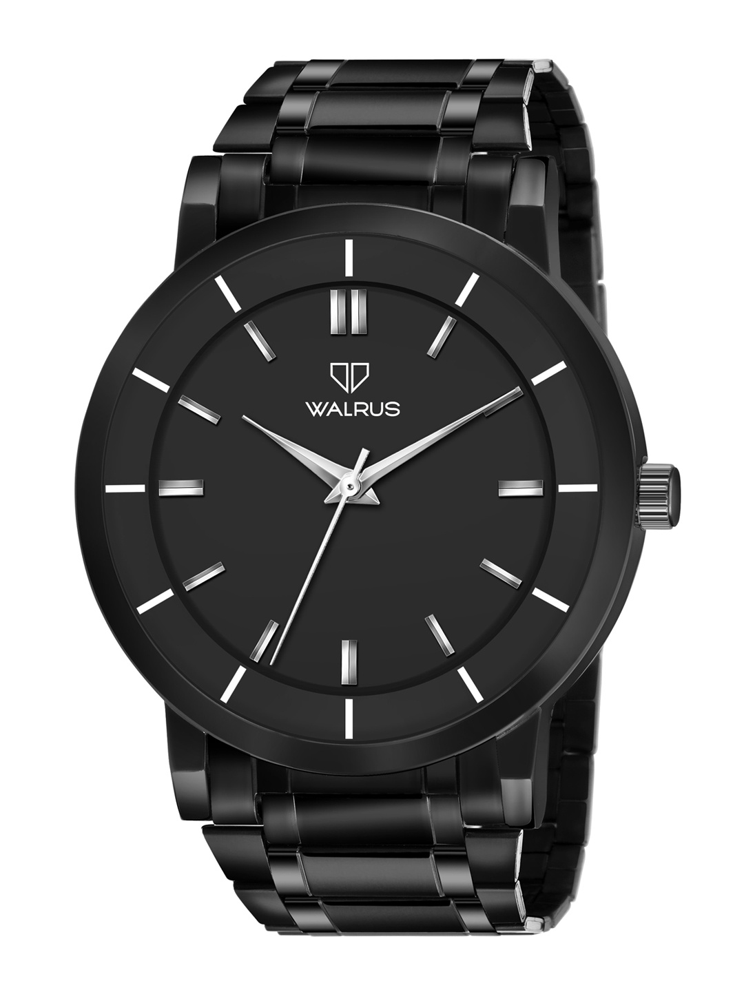 

Walrus Men Stainless Steel Bracelet Style Straps Analogue Watch WWTM-CLASSIC-II-020202_D, Black