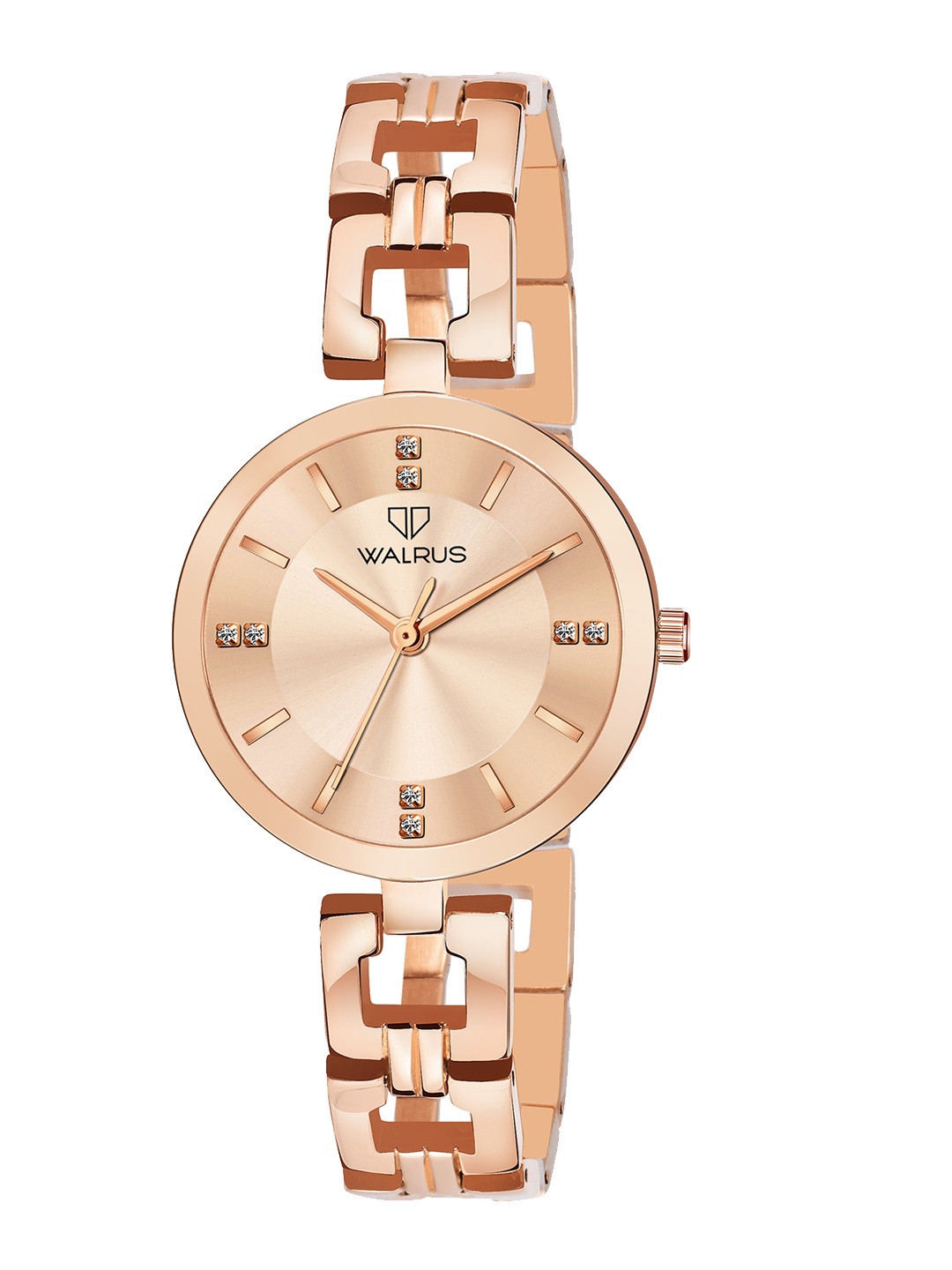 

Walrus Women Stainless Steel Bracelet Style Straps Analogue Watch, Rose gold