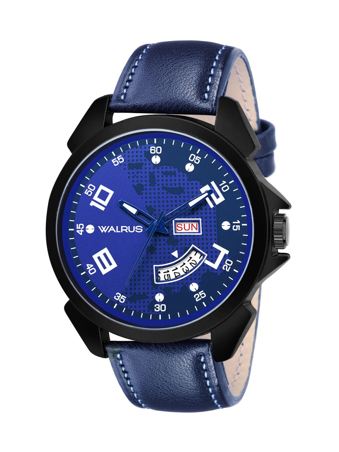 

Walrus Men Brass Embellished Straps Analogue Watch WWTM-INVC-XXII-030302_D, Blue