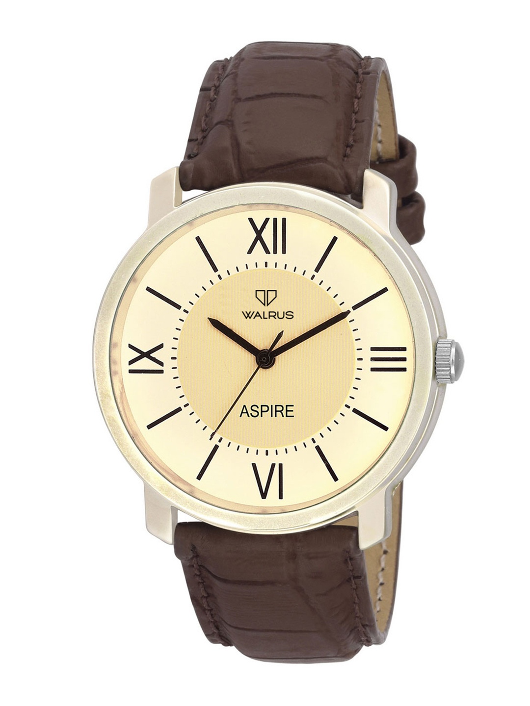 

Walrus Men Brass Dial & Textured Straps Analogue Watch WWTM-ASPIRE-010901_D, Cream