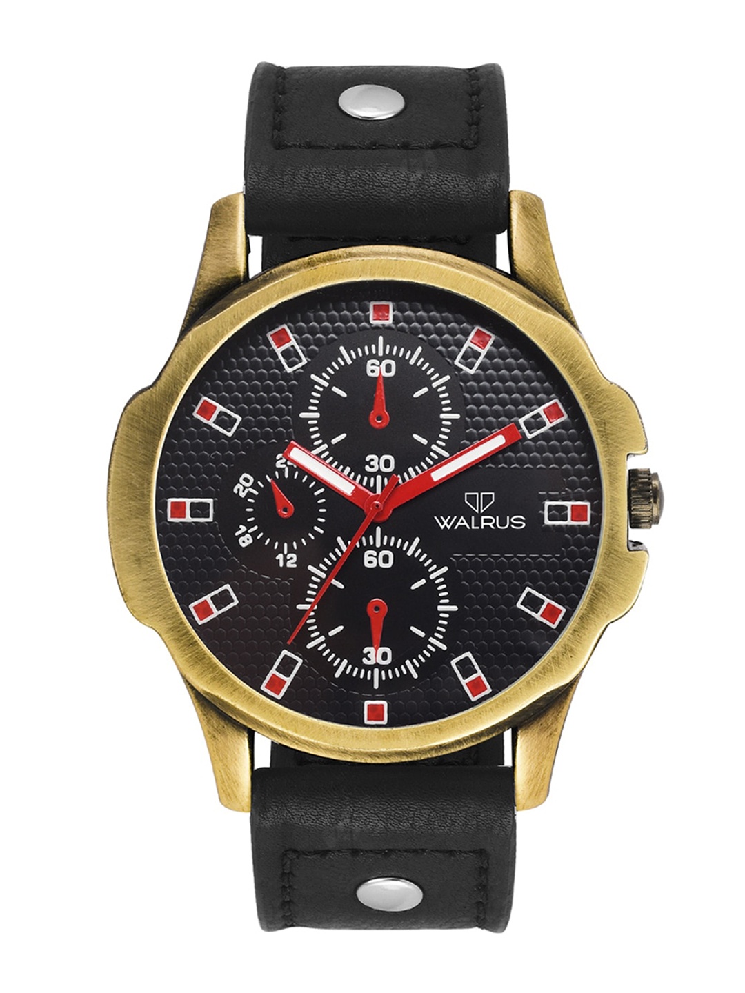 

Walrus Men Brass Dial & Straps Analogue Watch WWTM-MACHINO-020231_D, Black