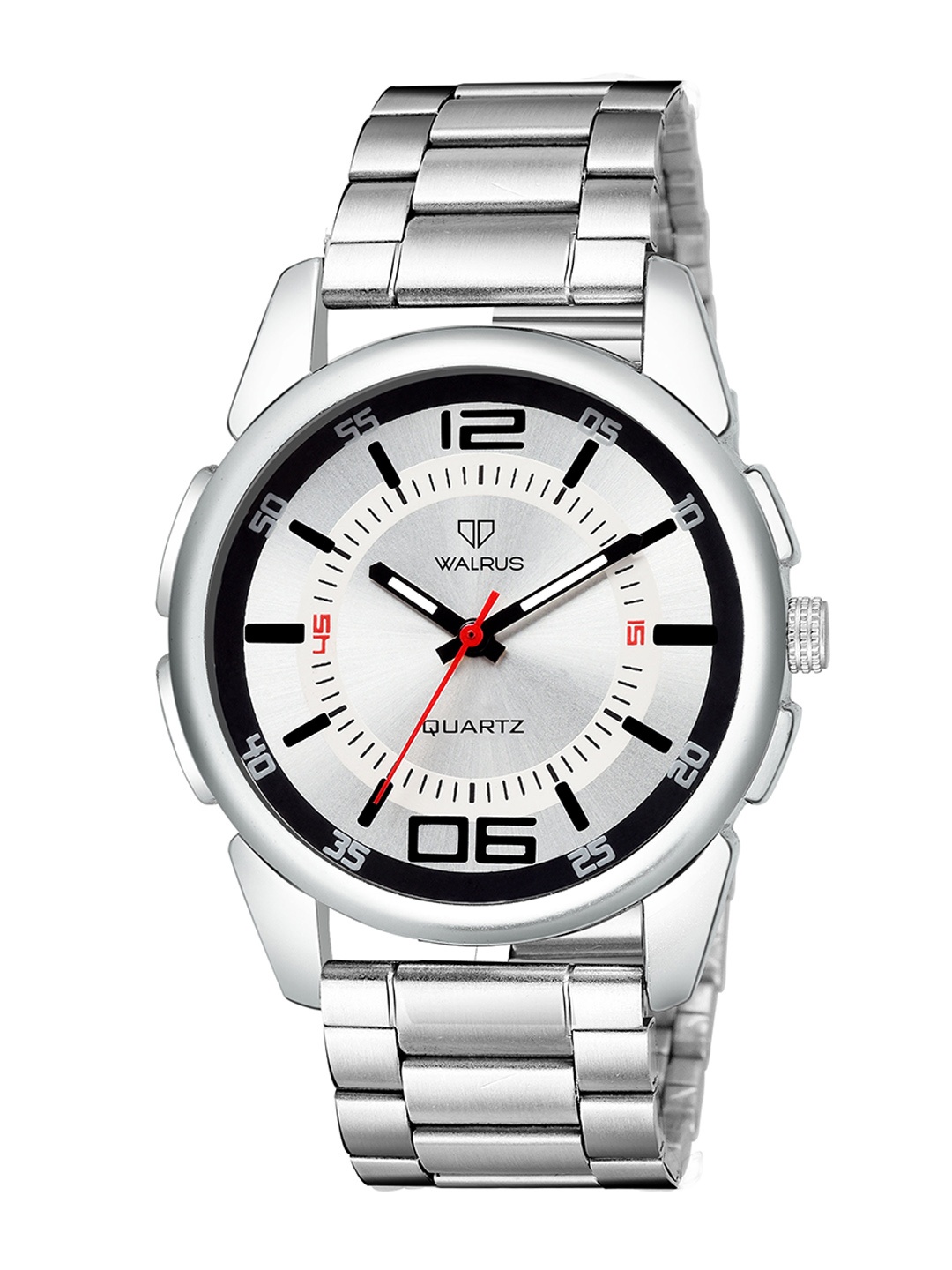 

Walrus Men Round Dial & Bracelet Style Straps Analogue Watch WWTM-ADM-070707_D, Silver