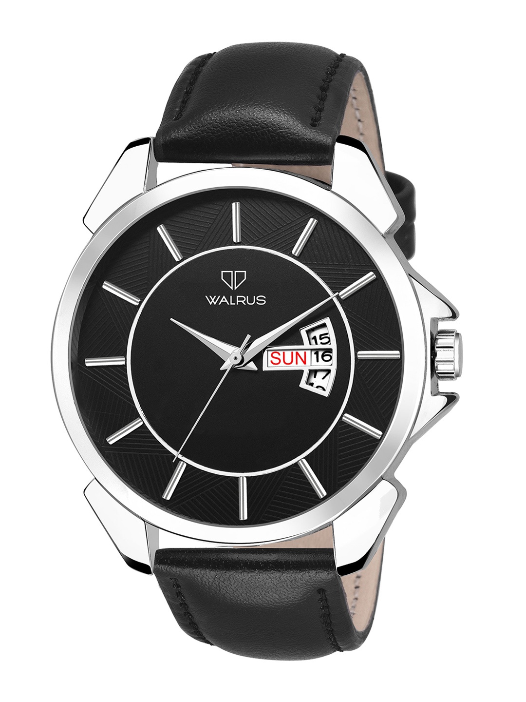 

Walrus Men Round Dial Date Aperture Analogue Watch WWTM-INVC-X-020207_D, Black