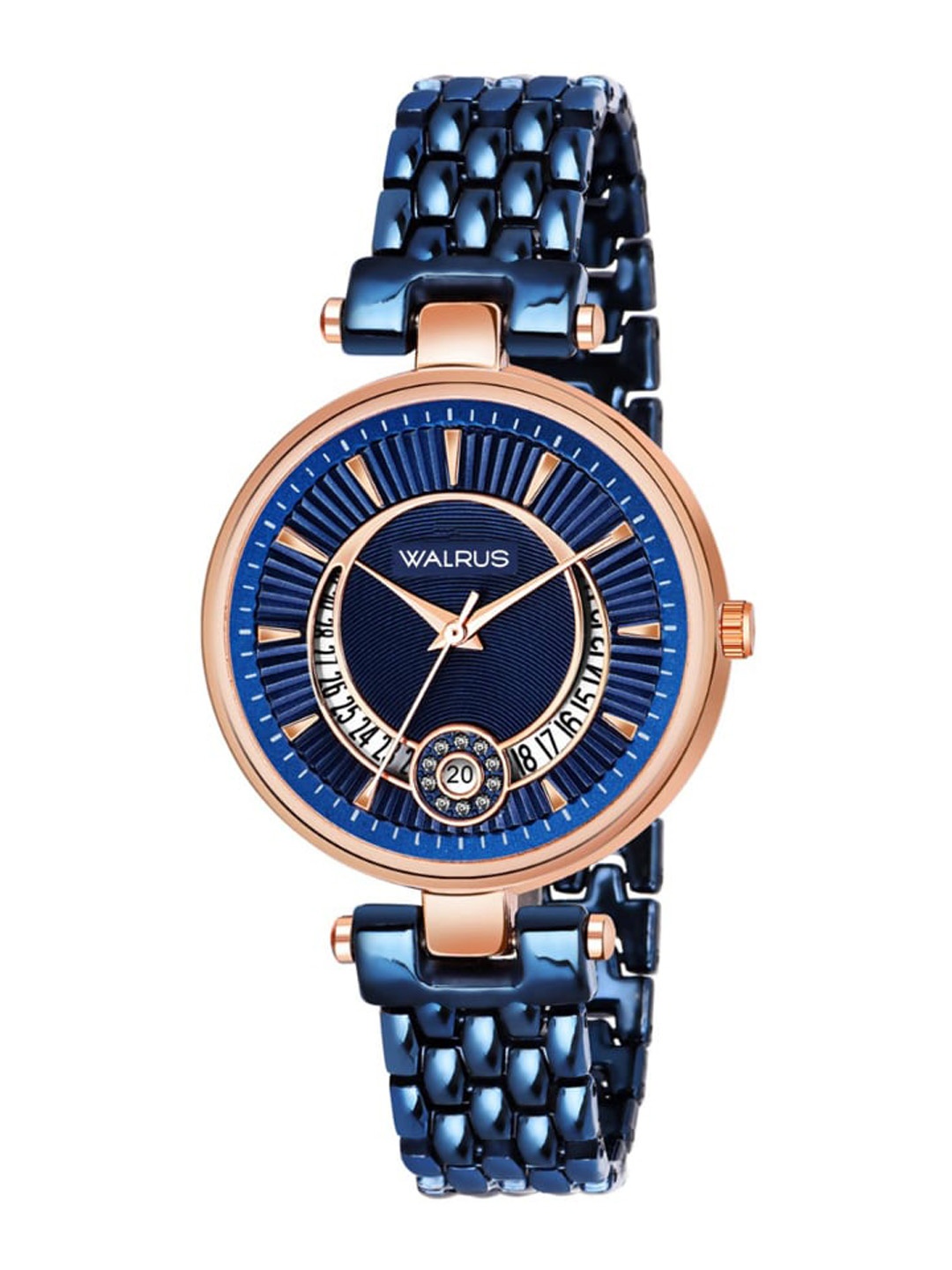 

Walrus Women Round Dial Date Aperture Analogue Watch WWTW-INC-X-030317_D, Blue