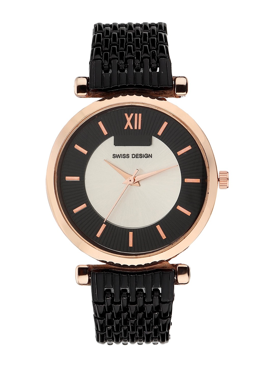 

Swiss Design Women Bangles & Watch Gift Set SDWJ23 Set-81, Black