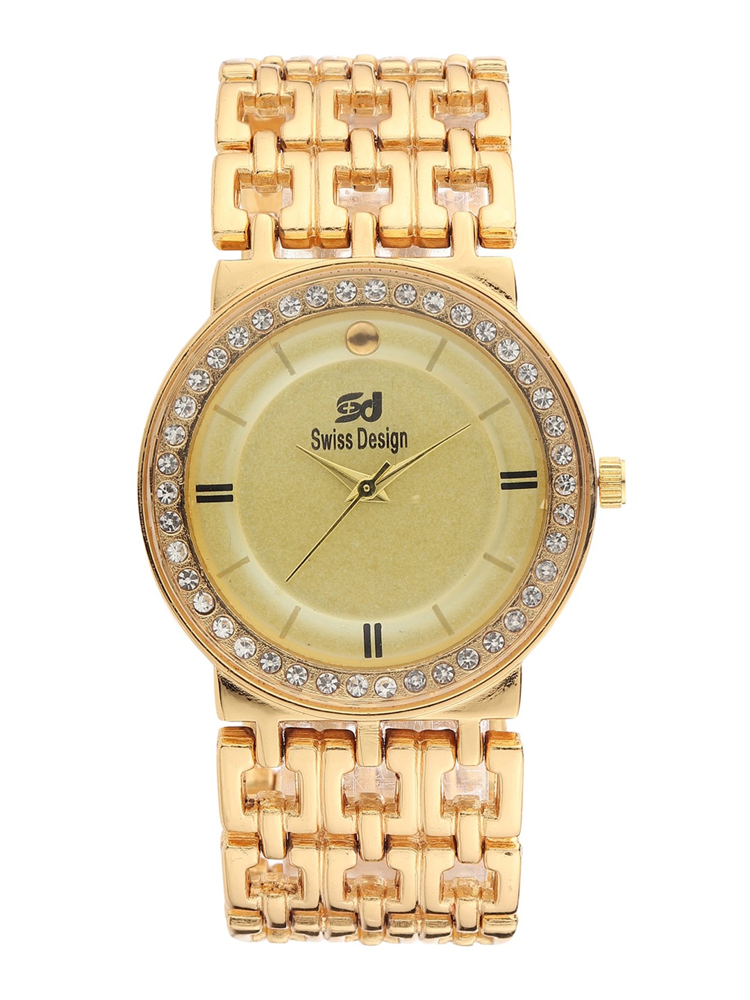 

Swiss Design Women Bracelet & Watch Gift Set SDWJ23 Set-14, Gold