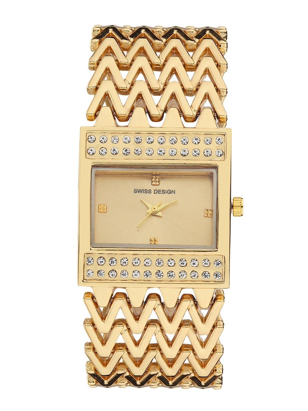 

Swiss Design Women Bracelet & Watch Gift Set SDWJ23 Set-76, Gold