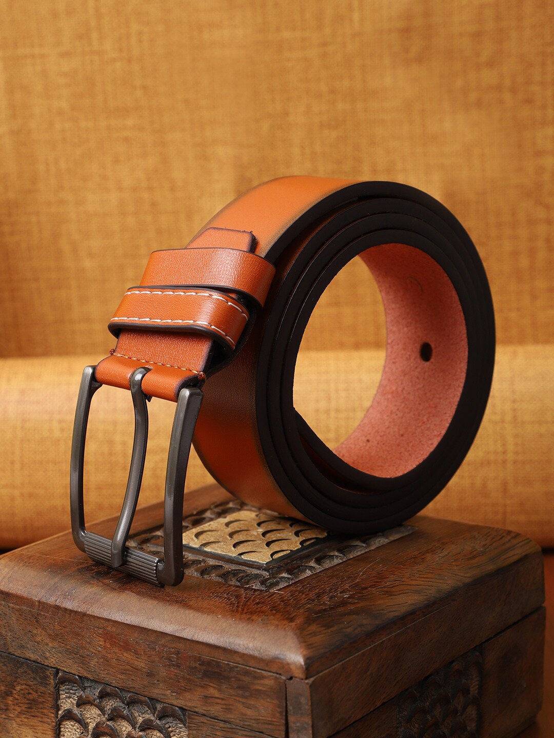 

The Mini NEEDLE Men Wide Tang Belt, Tan