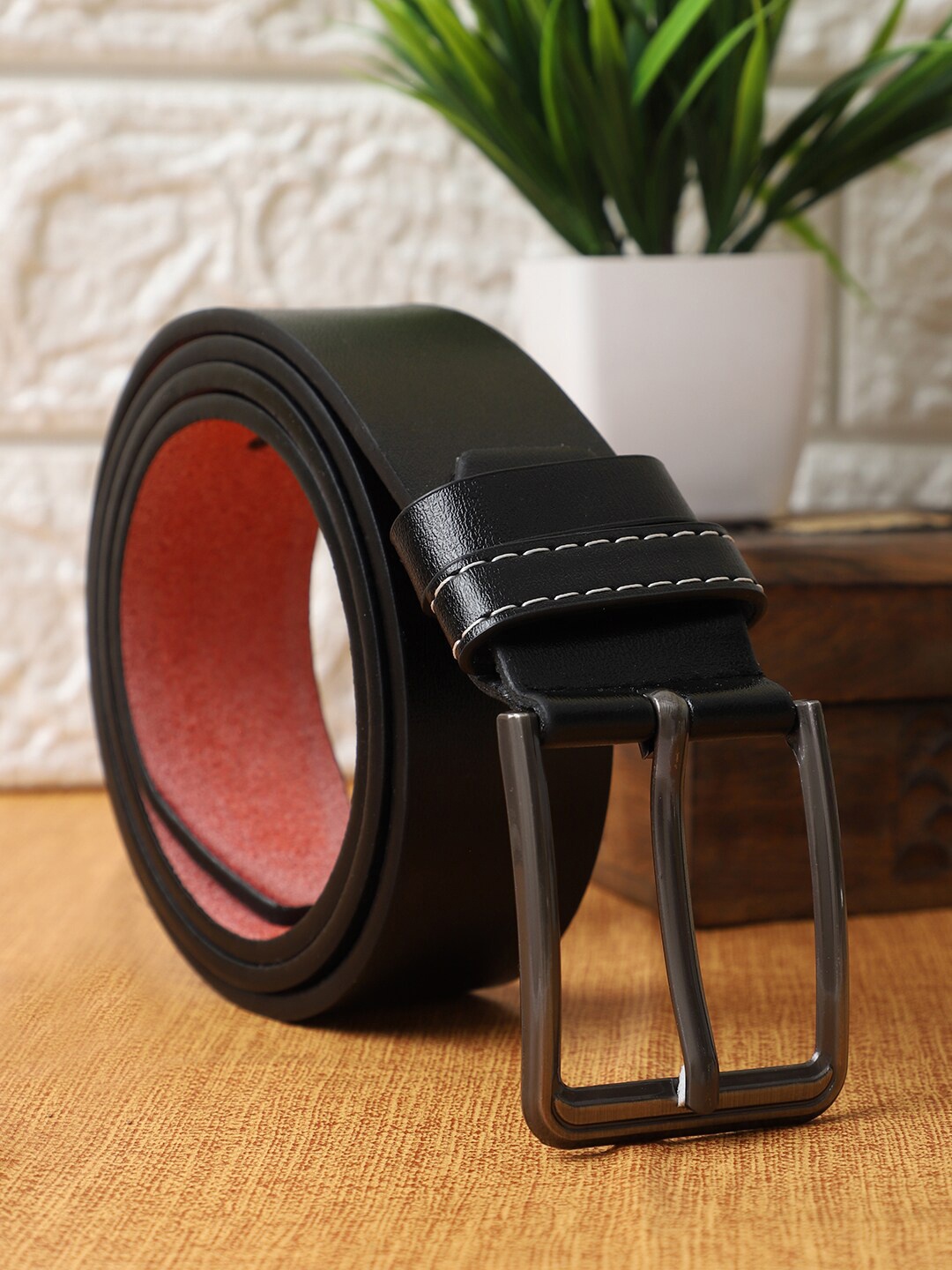

The Mini NEEDLE Men Wide Tang Belt, Black