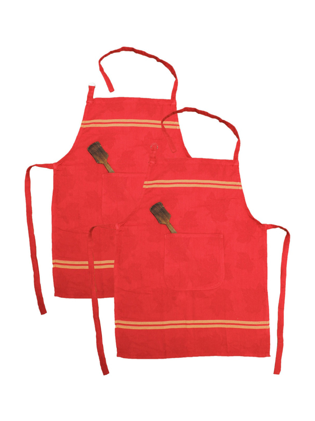 

AVI Living SublimeRed 2 Pieces Pure Cotton 1000 GSM Aprons, Red