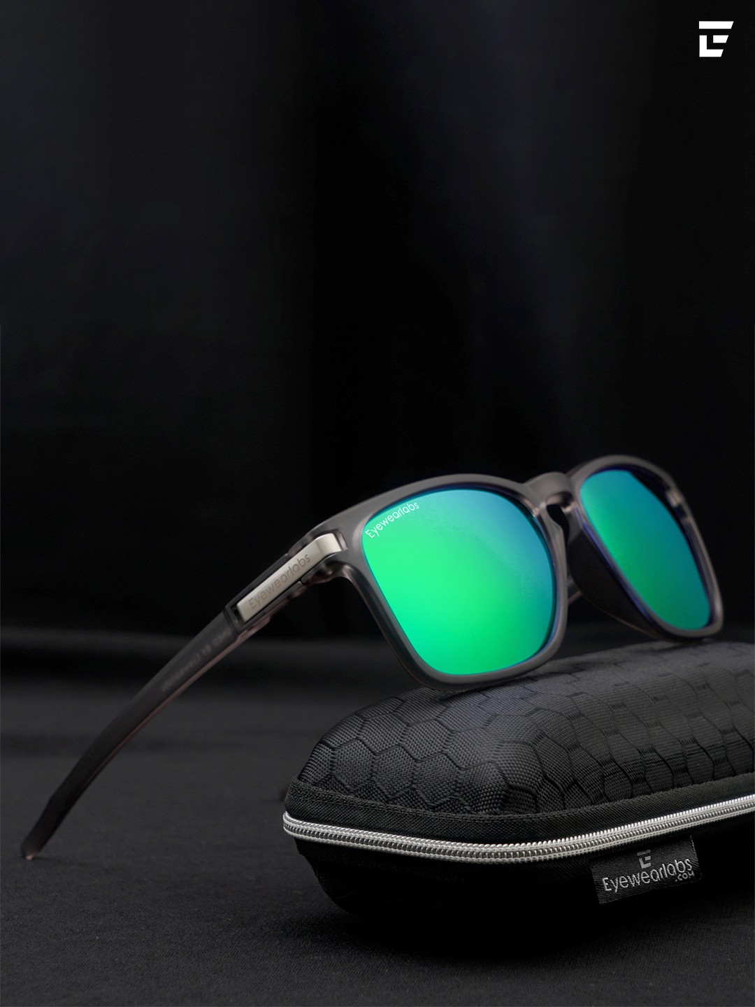 

Eyewearlabs Rectangle Lens with Polarised and UV Protected Sunglasses SC2EL1139, Green