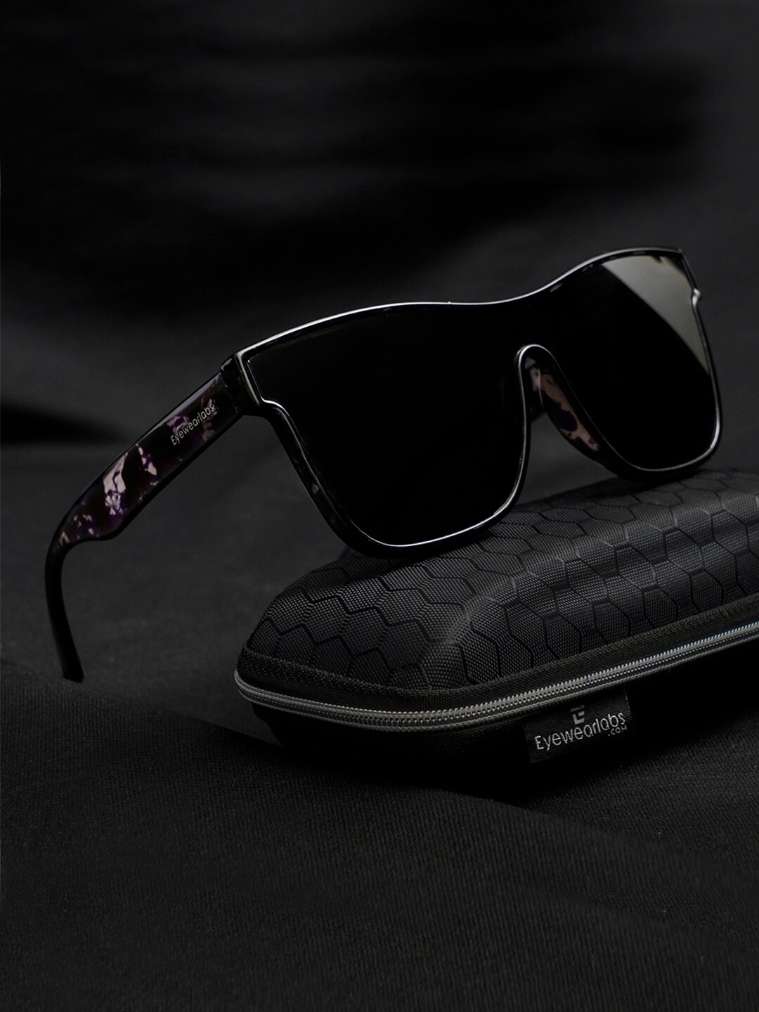 

Eyewearlabs Lens & Wayfarer Sunglasses With Polarised Lens CWolverineBlackSC2EL1132, Black
