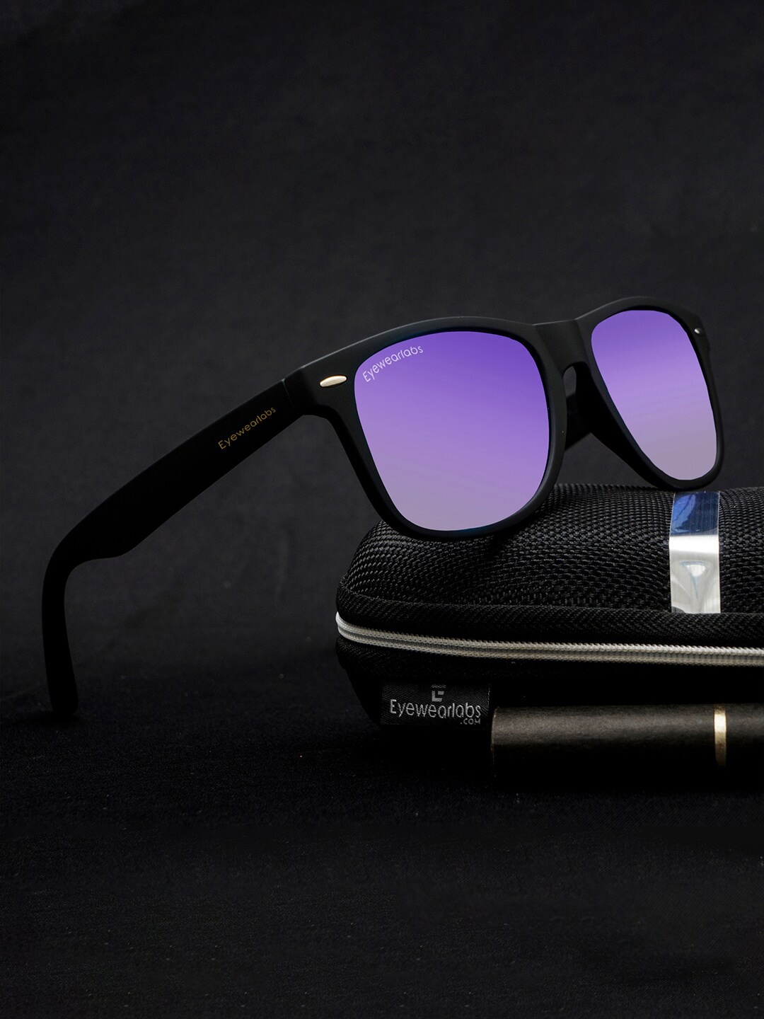 

Eyewearlabs Wayfarer Sunglasses with Polarised and UV Protected Lens CAtomSC5EL1084, Purple