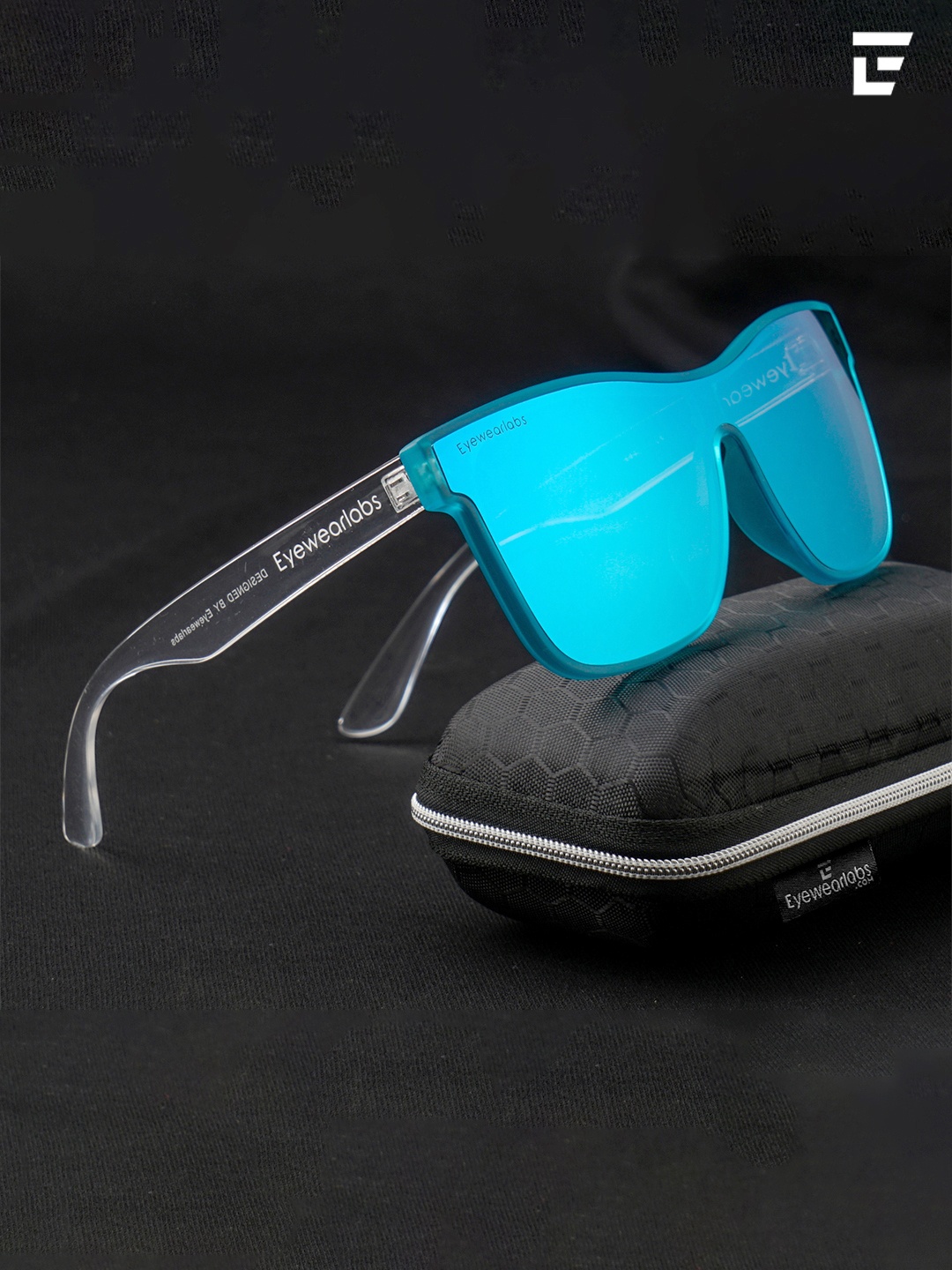 

Eyewearlabs Lens & Shield Sunglasses With Polarised Lens CIceManSC1EL1118, Blue