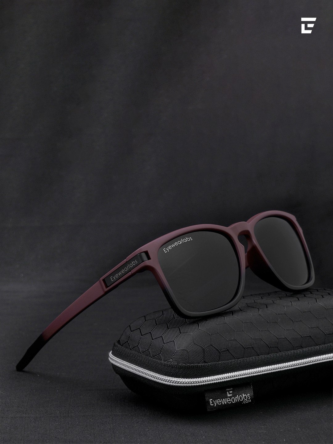 

Eyewearlabs Oversized Lens with Polarised and UV Protected Sunglasses SC1EL1148, Black