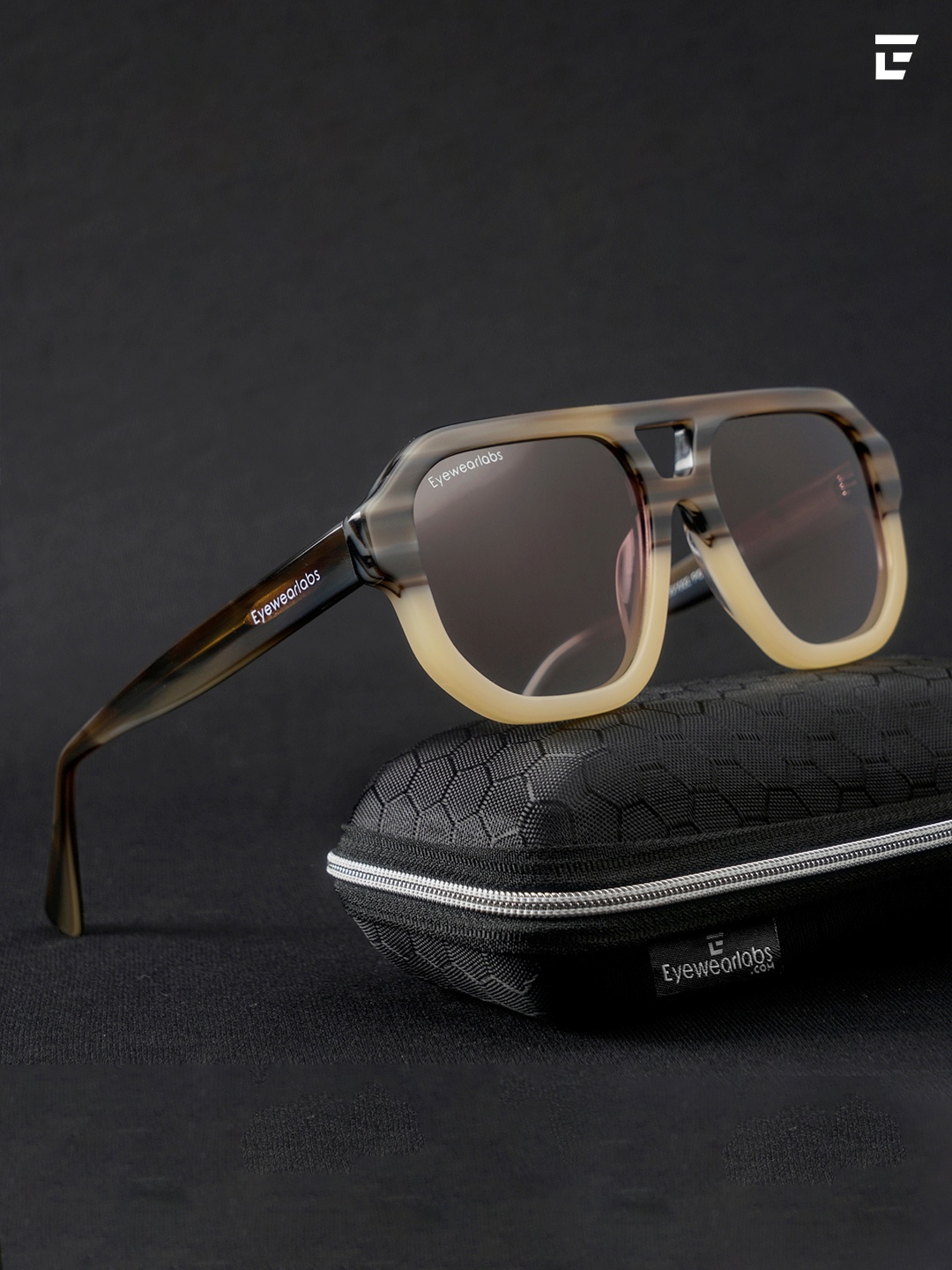

Eyewearlabs Lens with Polarised and UV Protected Sunglasses CAudreyBGSC2EL1176, Beige