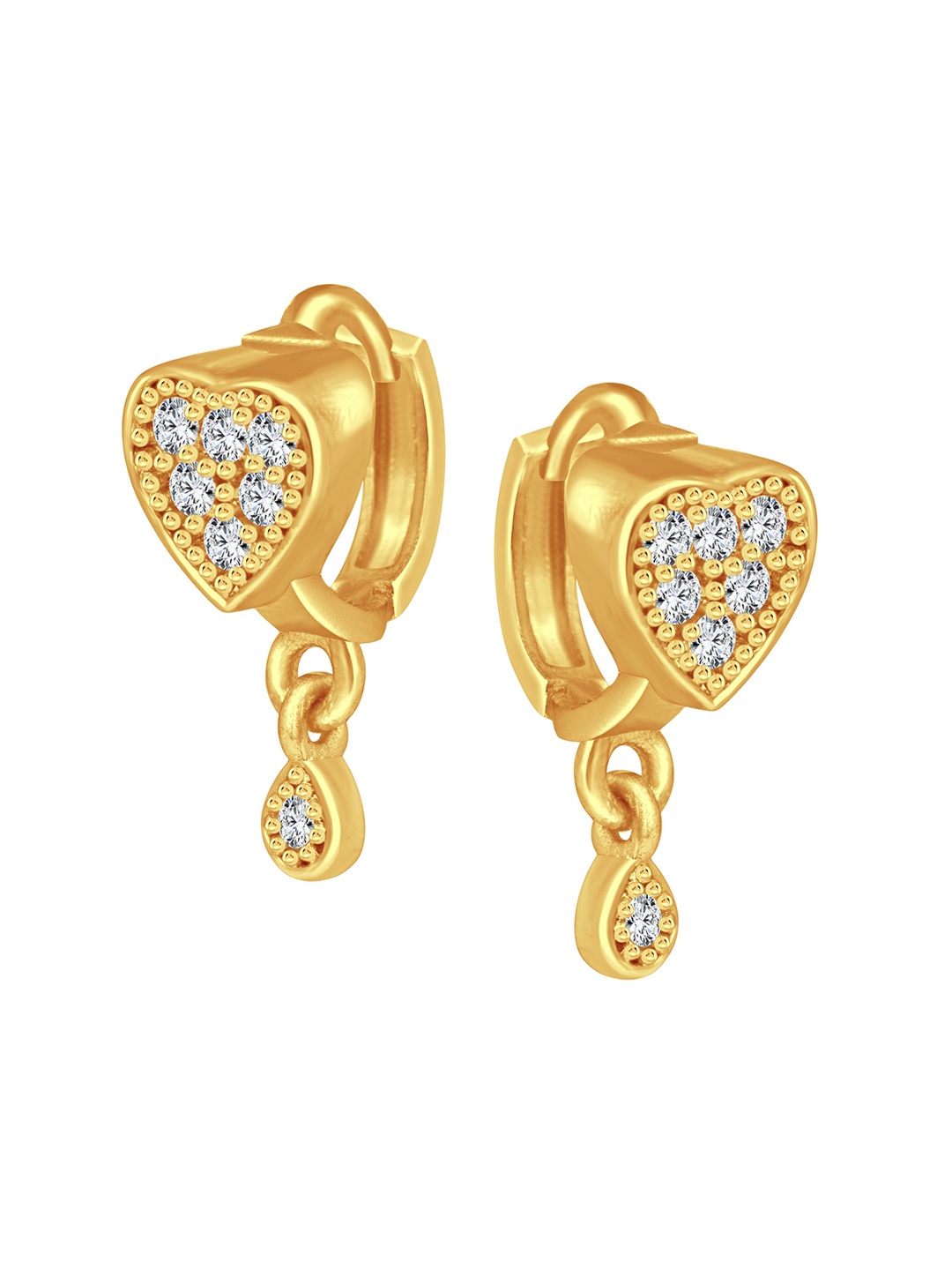 Vighnaharta Gold-Plated Floral Drop Earrings