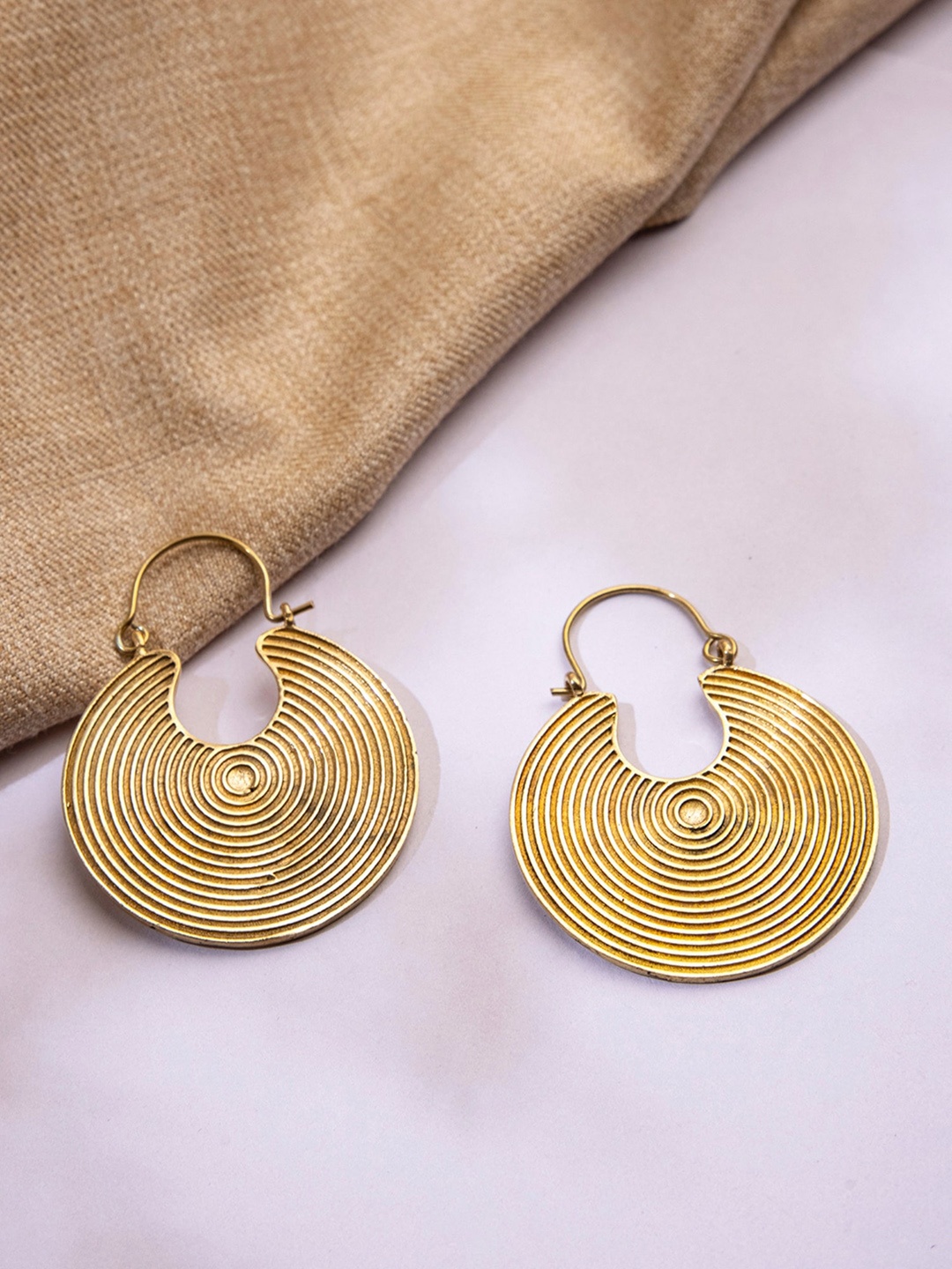 

Studio One Love Circular Drop Earrings, Gold