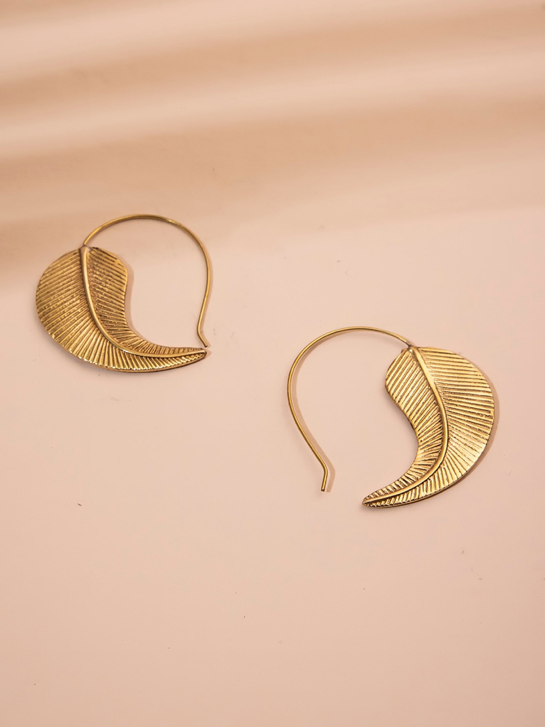 

Studio One Love Leaf Shaped Drop Earrings, Gold