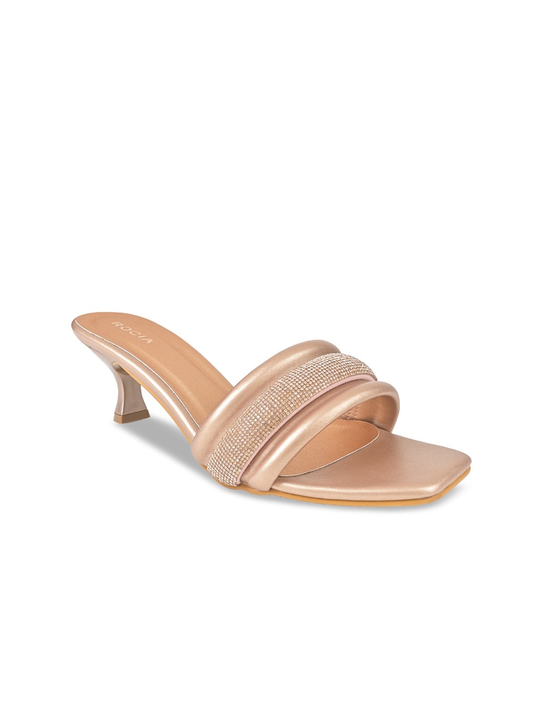

Rocia Embellished Kitten Heels, Rose gold
