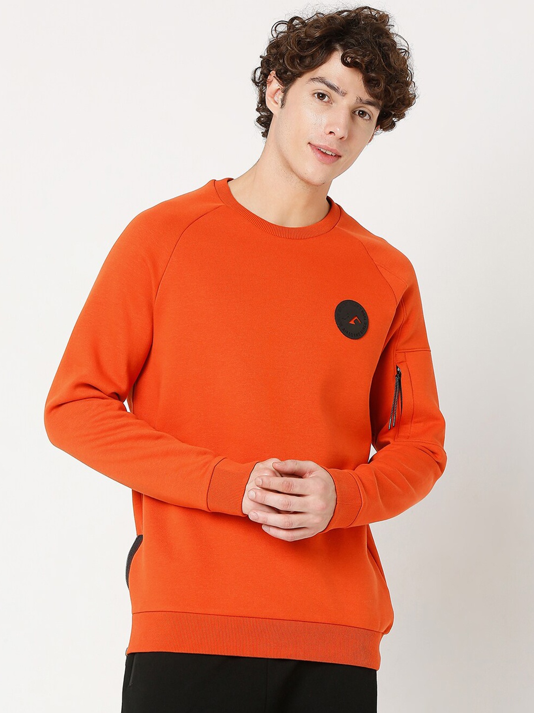 

Mufti Round Neck Pure Cotton Sweatshirt, Orange