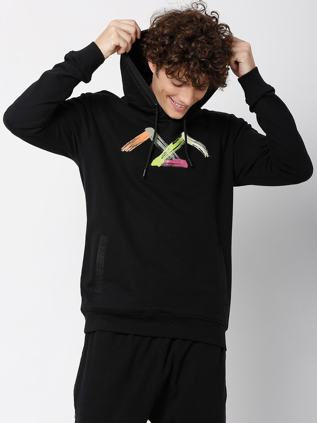 

Mufti Hooded Pure Cotton Sweatshirt, Black