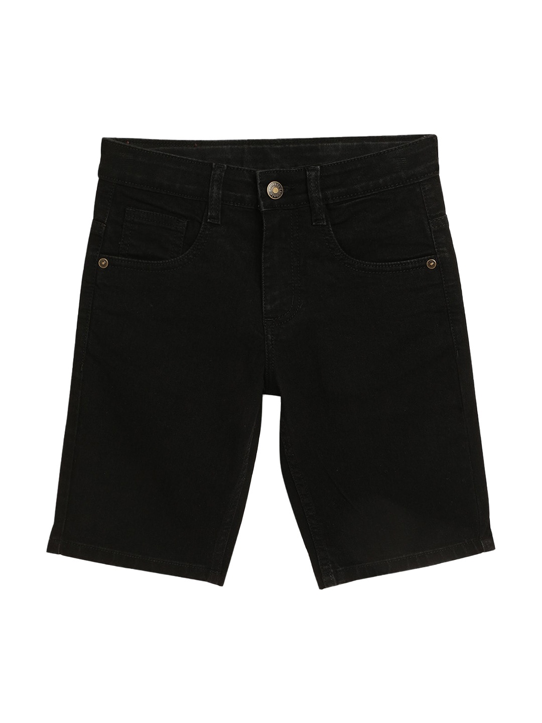 

Cantabil Boys Mid Rise Cotton Denim Shorts, Black