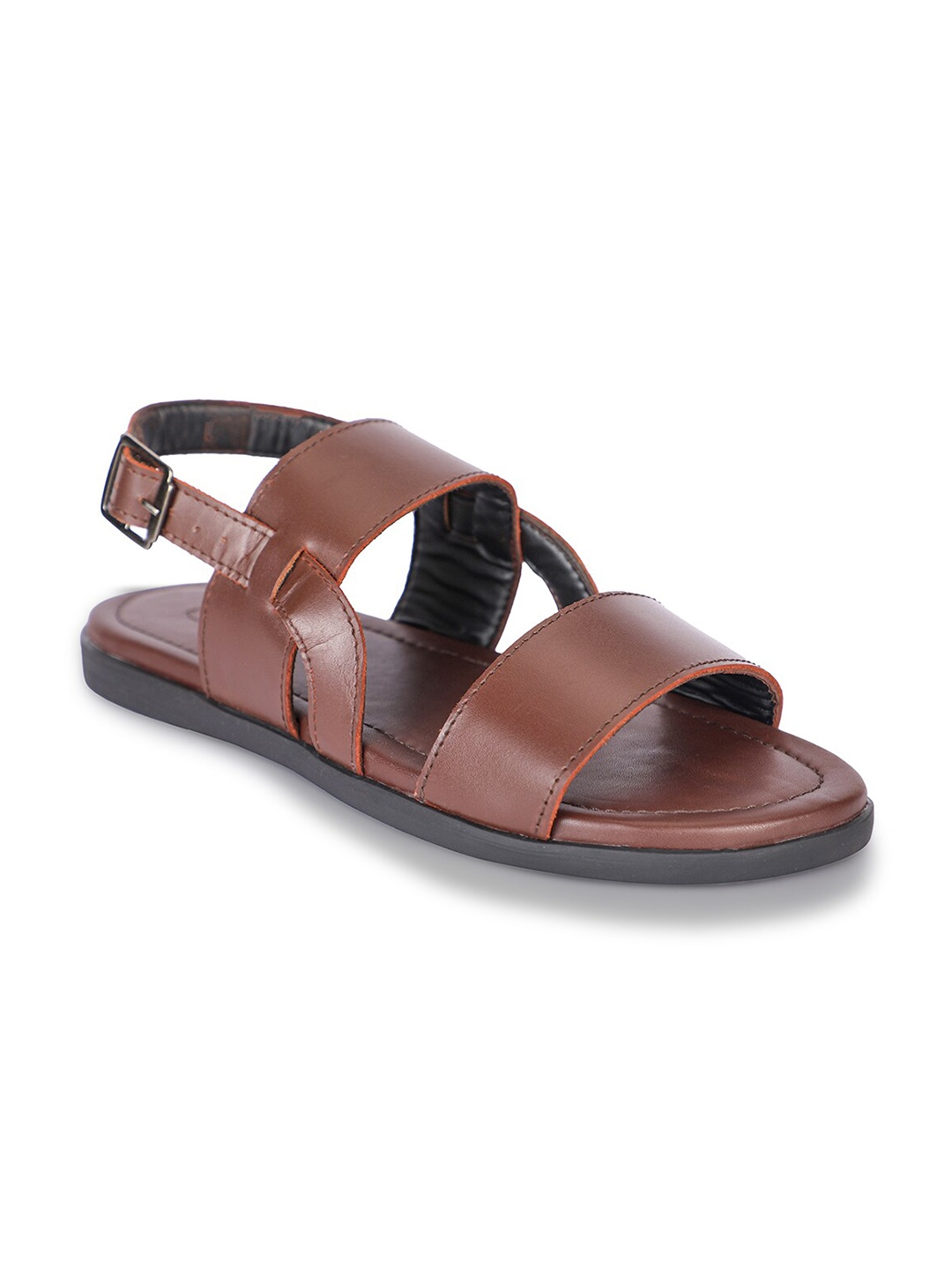 

BEAVER Men Leather Comfort Sandals, Brown