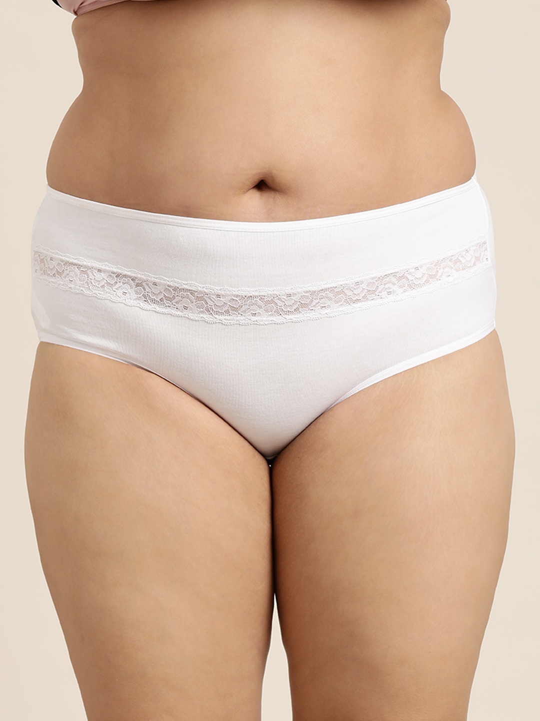 

Sztori Plus Size High-Rise Hipster Brief, White