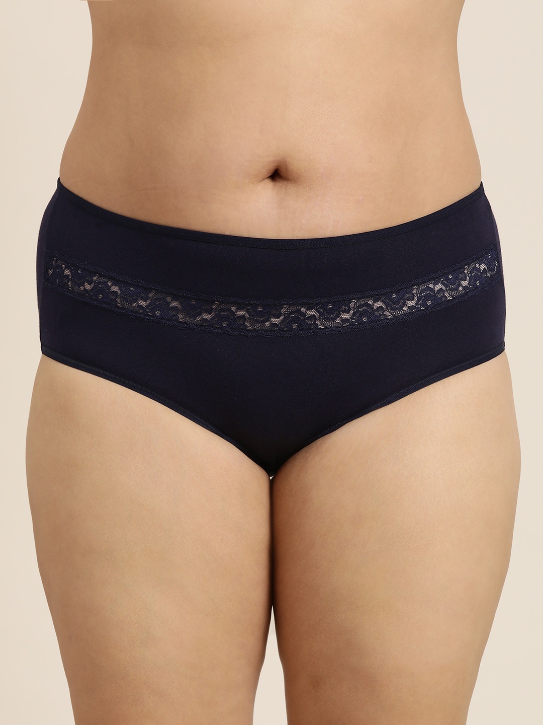 

Sztori Plus Size High-Rise Hipster Brief, Navy blue