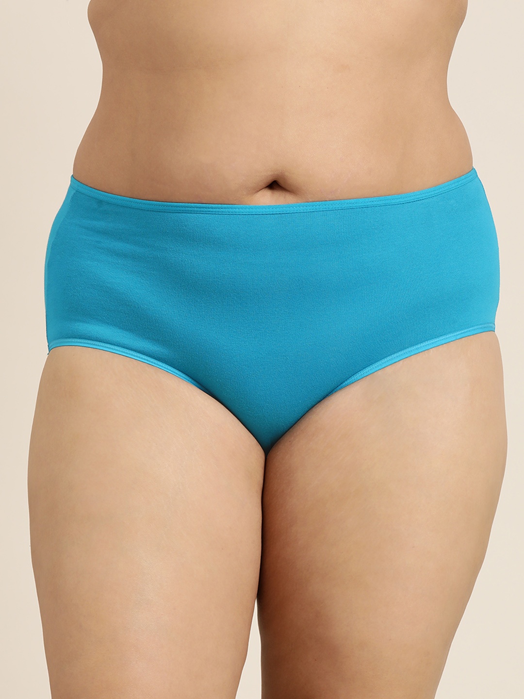 

Sztori Women Plus Size Solid High-Rise Hipster Brief, Blue