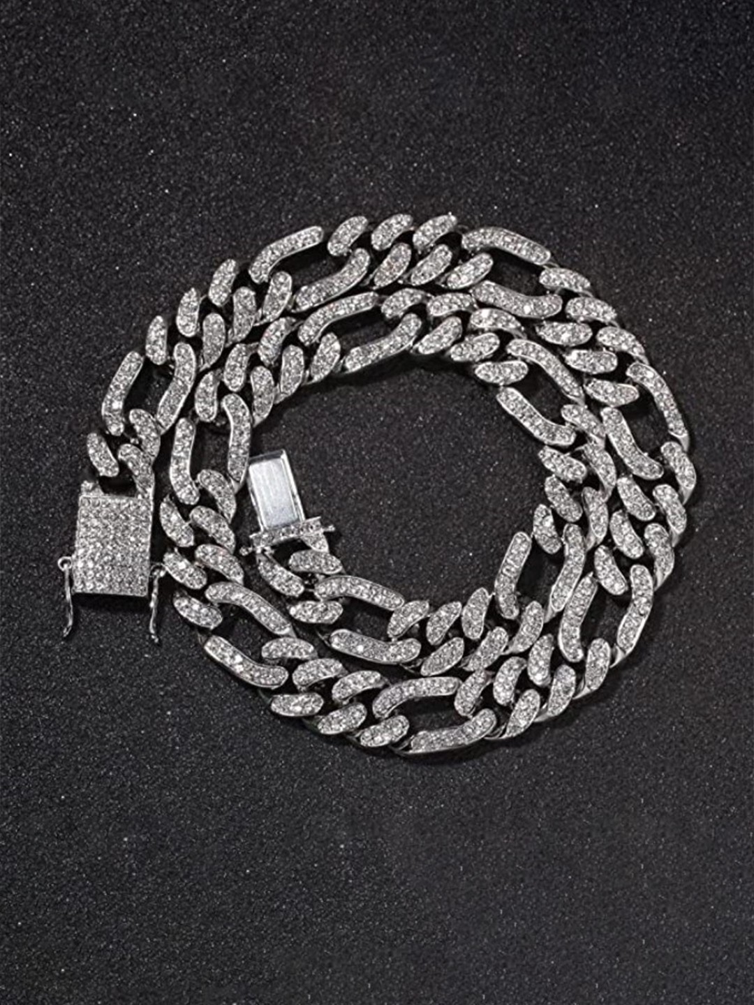 

VIEN Silver-Plated Brass Link Choker Chain