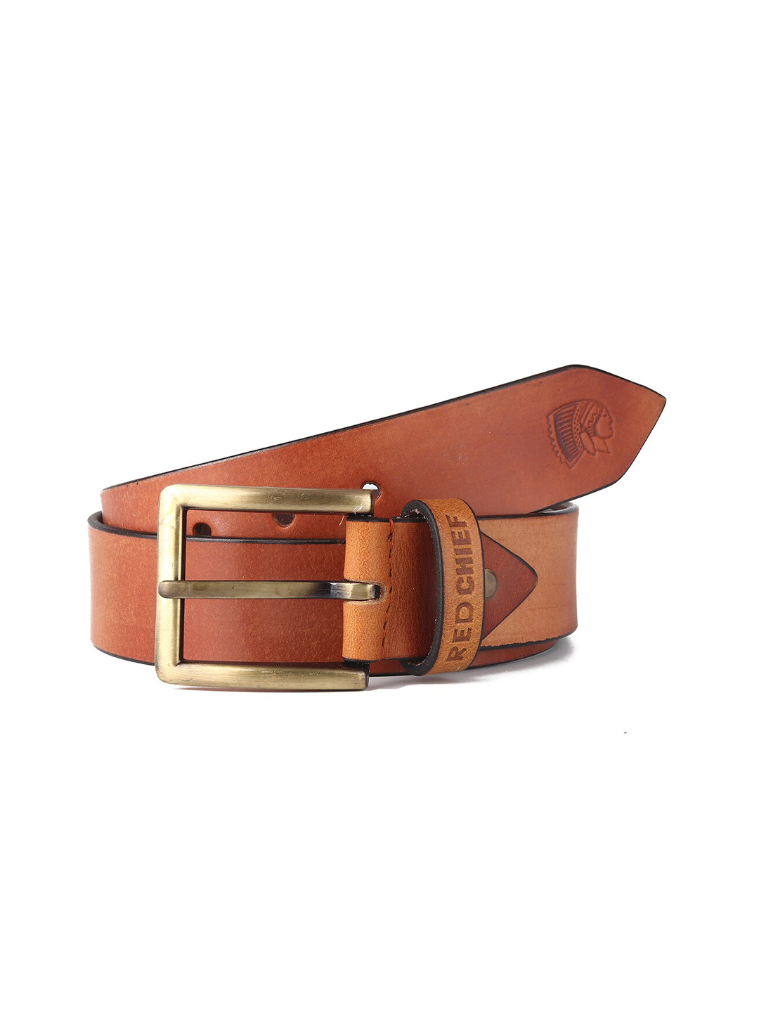 

Red Chief Men Slim Leather Belt, Tan