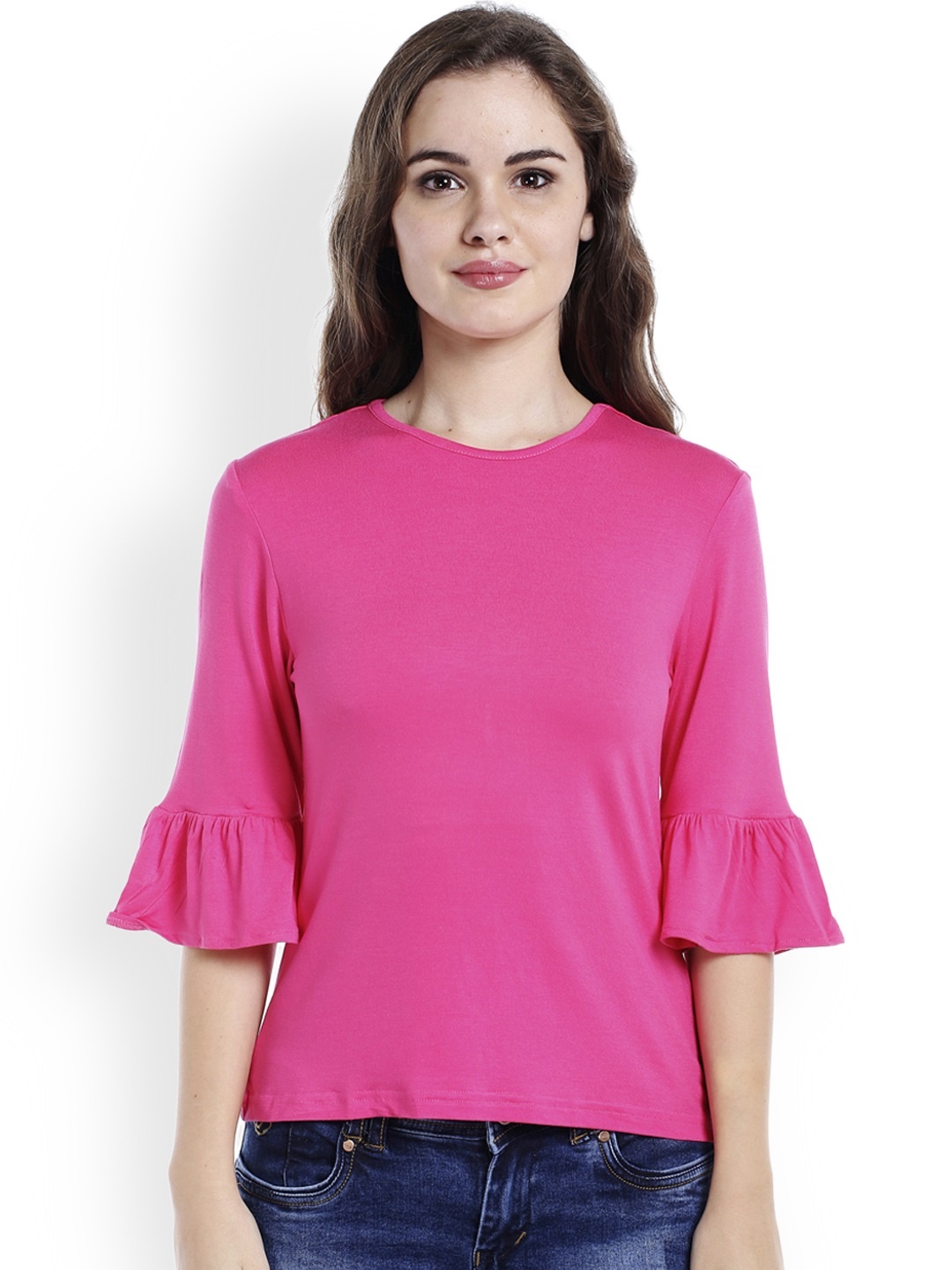 

Globus Women Magenta Solid Top