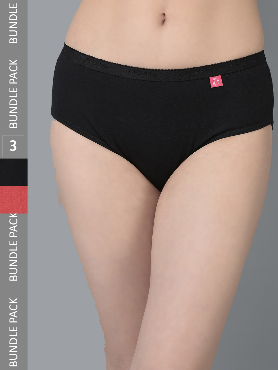 

Dollar Missy Women Pack Of 2 Assorted Seamless Pure Cotton Hipster Briefs
