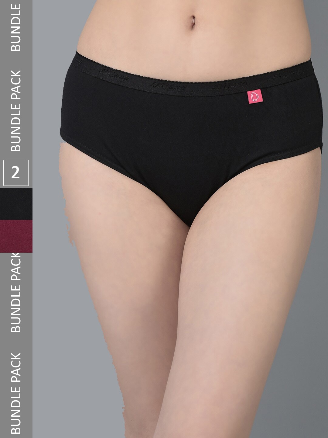 

Dollar Missy Women Pack Of 2 Assorted Seamless Pure Cotton Hipster Briefs